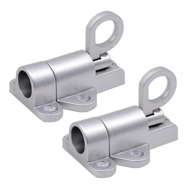 VONKY 2pcs/set Cabinet Pull Ring Spring Load Automatic Door Hasp Lock Silver 2 pcs