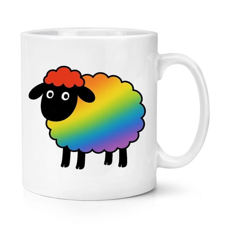 Rainbow Sheep Cartoon 11oz Mug Cup Joke Funny Gay LGBTQ Queer Love Pride Farm Animal