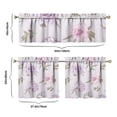 thumbnail image 6 of Pioneer Kitchen Curtains and Valance Set 24 Inch Tier Vintage Colorful Peony Flower Plants Curtains Small Drapes for Cafe Living Room Bathroom Farmhouse 3 Pieces Set Rod Pocket, 6 of 6