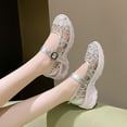 thumbnail image 3 of Mepaouo Walking Shoes Women Cutout Loop Strappy Sparkly Casual Shoes Arch Support Dance Shoes, 3 of 9