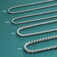 thumbnail image 6 of Tilo Jewelry Solid 925 Sterling Silver Diamond-Cut Engraved Box Chain Necklace with Secure Lobster Lock | 1mm - 16 Inch | Everyday Necklace for Men & Women, 6 of 14