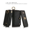 thumbnail image 3 of Galaxy S8 Wallet Detachable Case, Dteck [wrist band][14 Card Slots] Zipper Purse Phone Case Multi-functional Folio Flip PU Leather Removable Magnetic Back Cover For Samsung Galaxy S8,Black, 3 of 10
