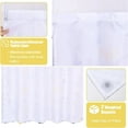 thumbnail image 5 of Ikfashoni Hookless Shower Curtain with Snap in Liner, Yellow Floral Waterproof Fabric Sheer Window Bath Curtain, 71"X74", 5 of 8