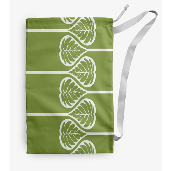 Simply Daisy Fern 28 x 36 in Green Laundry Bag