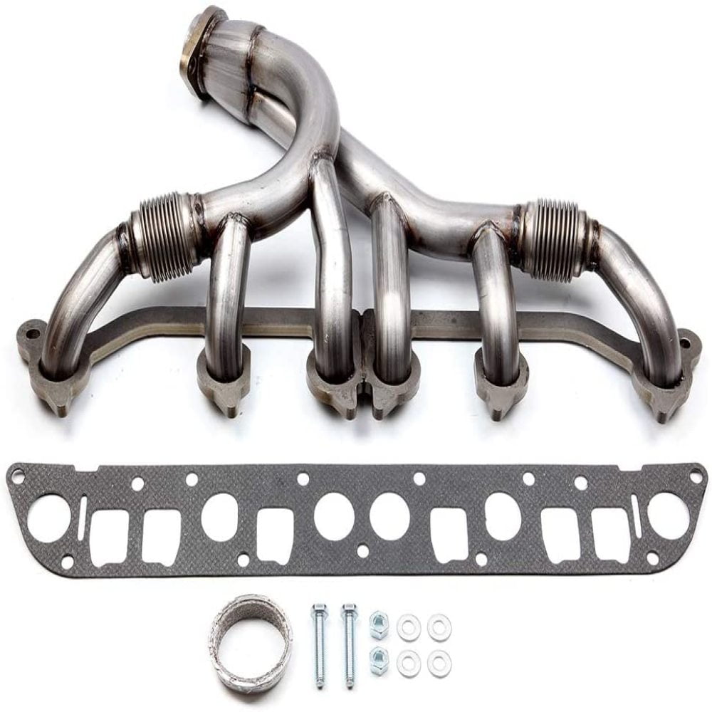 cciyu Stainless Steel Exhaust Manifold Kit Fits 1991-1999 for Jeep Cherokee 1991-1992 for Jeep Comanche 1993-1998 for Jeep Grand Cherokee 1997-1999 for Jeep TJ 1991-1995 1997-1999 for Jeep Wrangler 