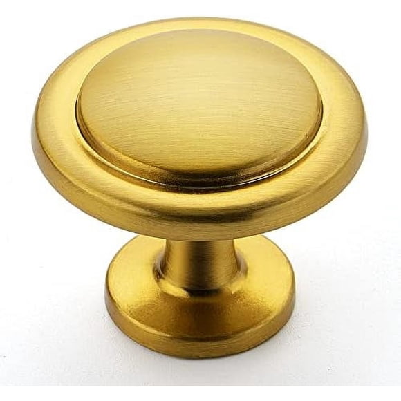 55 Pack 1-1/4 inch Kitchen Cabinet Knobs Dresser Knobs Drawer Knobs Brushed Brass Zinc Knobs Drawer Pulls Door Knobs Dresser Drawer Handles Knobs for Dresser Drawers Brushed Brass 55 Brushed Brass 55