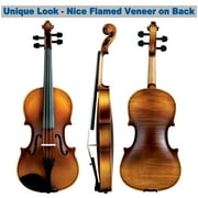 ADM Violin 1/2 Full Size, Adults Violin Beginner Set with Fingerboard Sticker, Shoulder Rest and Tuner