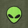 thumbnail image 2 of Dalix Alien Embroidered Cotton Classic Fit Long Sleeve Crewneck Tee Shirt Mens in Military Green 3XL XXX-Large, 2 of 5
