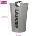 thumbnail image 2 of Gustave 90L Collapsible Laundry Basket Dirty Clothes Laundry Hamper Organizer Large Waterproof Storage Basket with Handles for Clothes Blankets Toys - Gray, 2 of 7