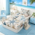 thumbnail image 2 of Manfei Vintage Nautical Lighthouse Sailing Ship Twin Sheet Sets for Kids Boys and Girls, Coastal Marine Print Bedding 3 Pieces, 1 Flat Sheet, 1 Fitted Sheet and 1 Pillowcase, 2 of 6
