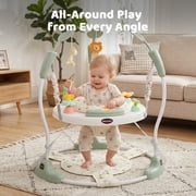 AILEEKISS Baby Jumper Activity Center with 360° Rotating Seat, Toddler Bouncer for 6 Months+, Green
