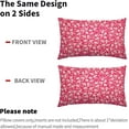 thumbnail image 4 of Hot Pink Beige Daisy Floral Lumbar Pillow Covers 12X20 Inch Vintage Flowers Pillow Cases Set of 2 Preppy Block Print Cotton Linen Throw Pillows Farmhouse Decor For Sofa Couch Porch Cushion Outdoor, 4 of 6