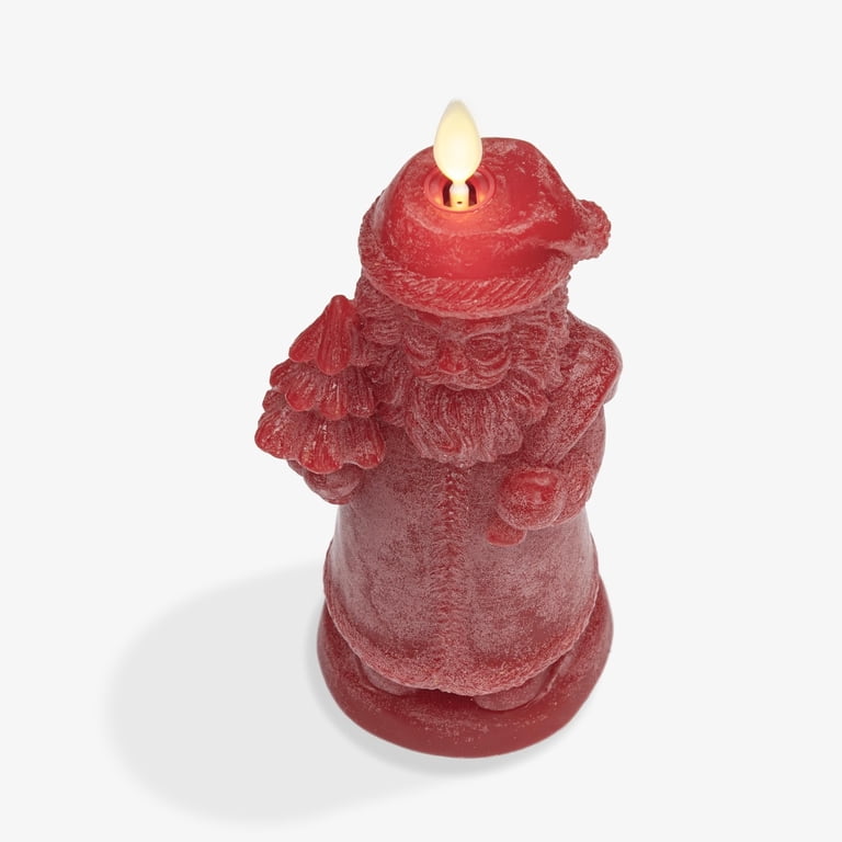 Luminara Red Truck Flameless LED Candle – Realistic Moving Flame, 5-Hour Auto Timer, Battery Operated Holiday Decor