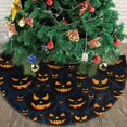 thumbnail image 3 of Halloween Pumpkin Linen Tree Skirts 48" for Holiday Party Decor Gift, 3 of 5