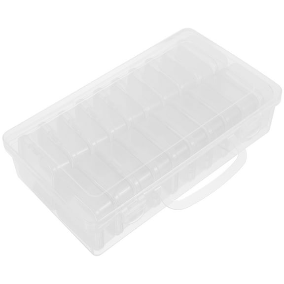 unbranded Compartment Organizer with Divider Transparent Beads Organizer Box DIY Beads Storage Case