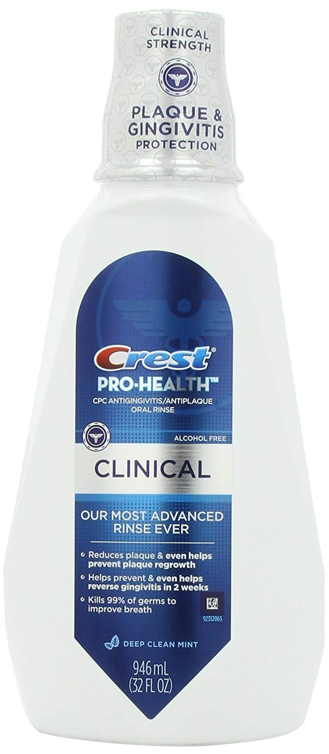 Crest ProHealth Clinical Deep Clean Mint Rinse 32 Fl Oz 946 mL