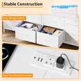 thumbnail image 4 of TROPOW 63" W Long Fabric Dresser TV Stand with 14 Drawers, Power Outlets, for 65 70 75 Inch TVs, Entertainment Center for Bedroom Living Room Storage, 4 of 8