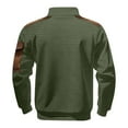 thumbnail image 3 of XIAOCHA Men's Tactical Sweatshirt Waffle-Knit Fleece Half-Zip Top Color Block Mock Neck Outdoor Workout Sweashirts, 3 of 3