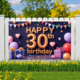 thumbnail image 5 of Decorative Design Happy 30th Birthday Banner Colorful Theme Party Backdrop for Birthday Party Indoor Decoration Celebration, 5 of 7