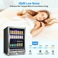 thumbnail image 3 of Nipus 24 Inch Beverage Refrigerator Cooler,190 Cans,Built-In ,Under Counter Soda Beer Cooler with Glass Door,For Home Kitchen Bar Office, 3 of 14