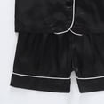 thumbnail image 7 of CAUYDY Toddler Baby Cotton Summer Pajamas Set Button Down Short Sleeve Tops Shorts Pjs 2pcs Boy Girl Solid Sleepwear Outfit(L101-Black,3-4 Y), 7 of 7