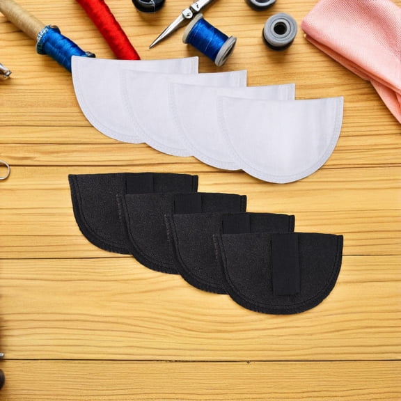 LOLIPPYY 4 Pairs Women's White Shoulder Pads for Shirts and Clothing, Reusable, Comfortable Fit, Lightweight and
