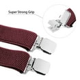 thumbnail image 2 of Buyless Fashion Heavy Duty Textured 2 Pack Suspenders for Men - 48" Adjustable Straps 1 1/2" - Y Shape - 5117-2-Burgundy, 2 of 7