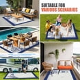 thumbnail image 3 of Lighthouse Outdoor Rug 5x8 Ft, Non Slip Washable Area Rug, Ocean Seagull Vintage Navy Blue Coastal Boat Patio Rugs Carpet Runner, Large Floor Mat for Indoor/Outdoor Deck Porch Camping, 3 of 8
