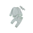 thumbnail image 4 of Mialoley 3Pcs Baby's Printed Suit, Pullover Sweater with Long Pants and Hairband, 4 of 8