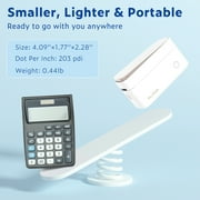 NUSIGN Label Maker Machine with Tape, Portable Bluetooth Label Printer, Wireless & Rechargeable Sticker Mini Label Makers with Multiple Templates Font Icon, White