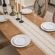 thumbnail image 2 of Xiao Hua Camino de mesa rústico bohemio para comedor, de estilo rústico, para mesa de centro, de 180 cm de largo, tejido en macramé, para decoración navideña otoñal de cocina, 33 x 180 cm (blanco), 2 of 5