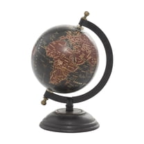 DecMode 6" Black World Map Globe