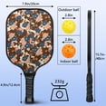 thumbnail image 3 of Pickleball Paddles Set,Pioneer Flower Floral Print Pattern Fiberglass Surface Pickleball Racket Set with 2 Indoor Outdoor Pickleball Balls and Pickleball Bag,Pickle-ball Equipment, 3 of 6