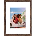 thumbnail image 1 of Vittanly 9x12 Picture Frame, Display Pictures 6x8 with Mat or 9x12 without Mat, Premium Material with Shatter Resistant Plexiglass, Photo Frame for Wall or Table Top Display, Rustic Brown, 1 Pack, 1 of 6