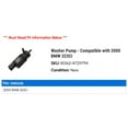thumbnail image 2 of Washer Pump - Compatible with 2000 BMW 323Ci, 2 of 2