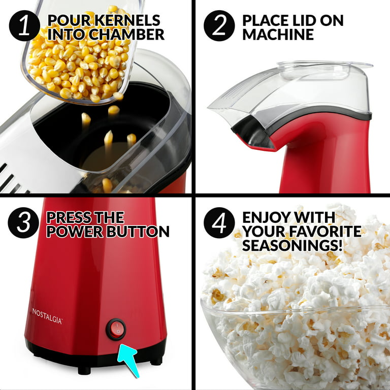 DASH Fresh Pop Popcorn Maker, Up to 16 Cups Hot Air Popper Aqua