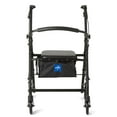 thumbnail image 3 of Medline Lightweight Aluminum Rollator, Folding Rolling Walker, 6" Wheels, 300lb Weight Capacity, Black Frame, 3 of 5