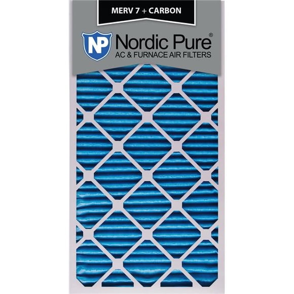 Nordic Pure 20x30x1M7PlusC-6 Pleated Air Filters MERV 7 Plus Carbon, 20 x 30 x 1 in. - Pack of 6