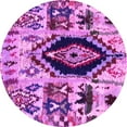 thumbnail image 1 of Ahgly Company Indoor Round Oriental Pink Modern Area Rugs, 5' Round, 1 of 4