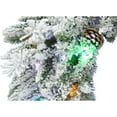 thumbnail image 4 of Christmas Time 36" Silverado Pine White Flocked Wreath with Attached Pinecones and Multi-Color LED Lights, 4 of 7