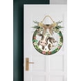thumbnail image 2 of Eveokoki Spring Wreaths Sign for Front Door Farmhouse Spring Door Hanger Decor Rustic Wooden Easter Cow Hanging Door Wall Sign for Spring Seasons Holiday 11In, 2 of 5