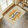 thumbnail image 4 of Welcome Fall Autumn Floral Door Mat,No Slip Durable Rugs Super Switch Rug for Indoor Outdoor Kitchen, 4 of 6