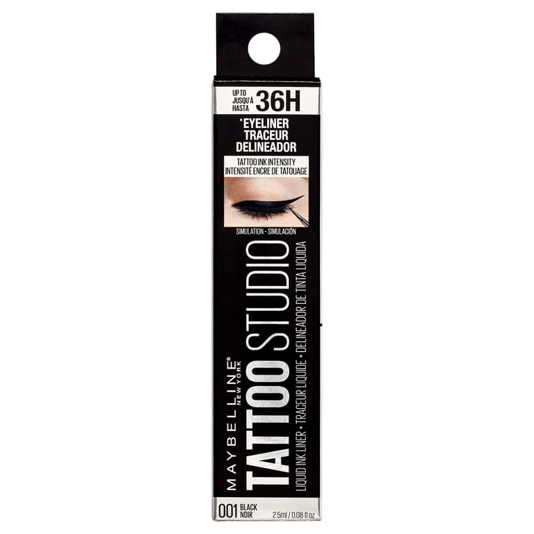 Maybelline Tattoo Studio Liquid Eyeliner Ink Black 36H - Walmart.com