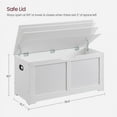 thumbnail image 5 of Storage Chest, Storage Trunk with 2 Safety Hinges, Organizer Bench for Entryway, 15.7 x 39.4 x 18.1 Inches, White, 5 of 10