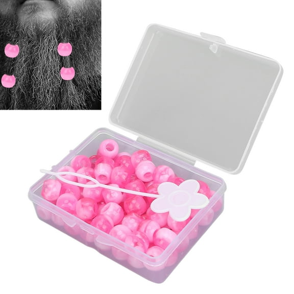 74pcs Hair Braiding Beads For Girls Hair Coil Dreadlocks Beads For Crafts Jewelry Bracelet Pendant Necklace Making Hair Decoration Accessories