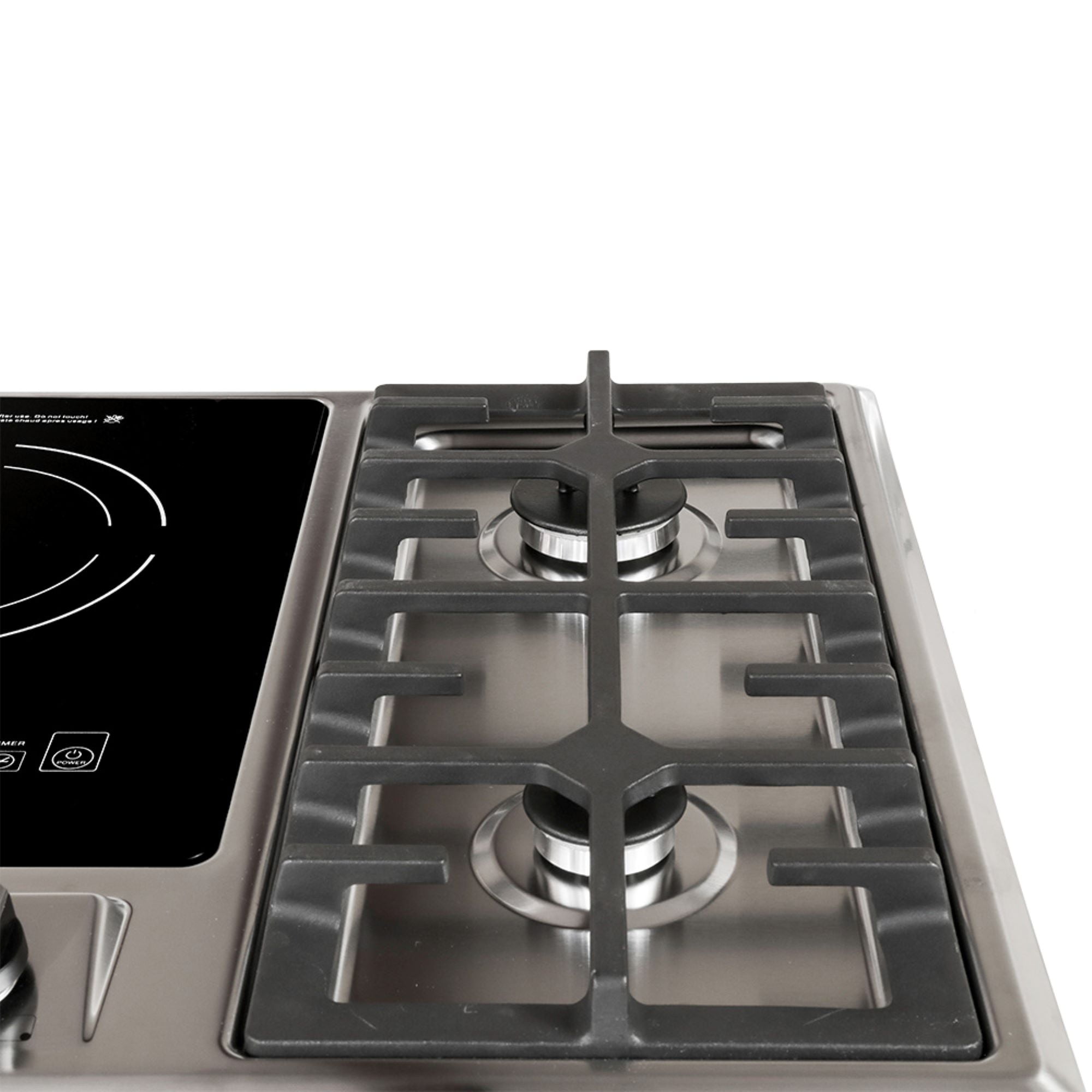 True Induction TI-1+2B Built-in UL858 Certified, 23-inch 1 Induction + 2 Gas Burner Combination Gas & Induction Cooktop