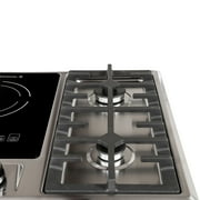 True Induction TI-1+2B Built-in UL858 Certified, 23-inch 1 Induction + 2 Gas Burner Combination Gas & Induction Cooktop