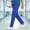 Blue women straight leg trousers with pockets a1, variant on Cagogo Women Straight Elastic Waist Trousers with Pockets Casual Workwear Office Business Regular Fit Long Pants Trousers, Navy XL
