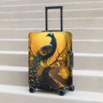 thumbnail image 2 of Lsque Elegant Gold Leaf Peacock Printed Luggage Cover, Travel Luggage Protector,Scratch and Dirt Resistant, Fits 18-32 Inch Luggage - Small, 2 of 9