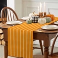 thumbnail image 3 of Vintage Striped Table Runner, Autumn Thanksgiving Kitchen Dining Table Decoration for Home Party Decor 13x36 Inches, 3 of 9